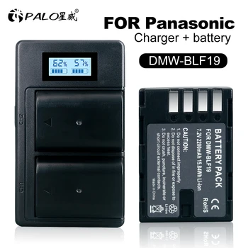PALO 2200 mah DMW-BLF19E DMW-BLF19 Skladište Baterija DMW BLF19 BLF19 BLF19E + LCD zaslon, Dual USB Punjač za Panasonic Lumix GH3 GH4 GH5 G9