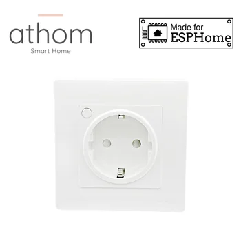 Pametna zidne utičnice ATHOM Made for ESPhome radi sa kućnim pomoćnim kontrolom potrošnje 16A
