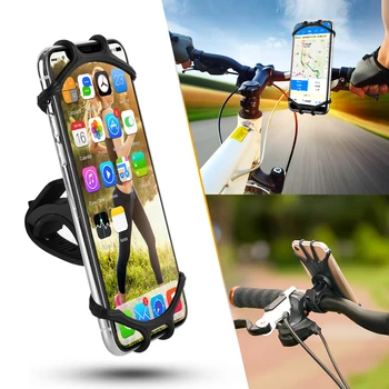 Pauk je Mekan Silikon Biciklistička Držač Za Telefon Za iPhone 13 12 11 Pro Max XR 8 Plus Motor Za Vožnju Na Upravljaču Nosač-Držač