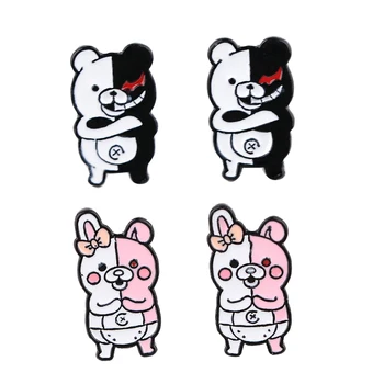 PF904 Danganronpa Medvjed Animacija Ikone Naušnice-Roze Za Žene Slatka Piercing Koreja Naušnice Emajl Nakit Za Djevojčice Darove