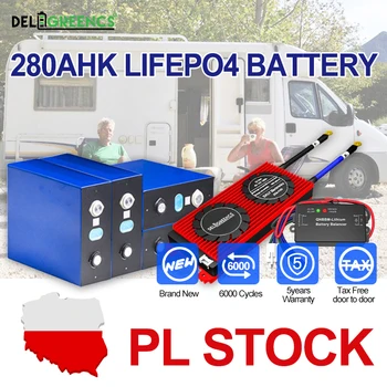 Poljska Novi 6000 Ciklusa 280K Lifepo4 Baterija 3,2 U s Aktivnim Stanjem 250BMS Ionska Prizmatičan Za Skladištenje Solarne Energije
