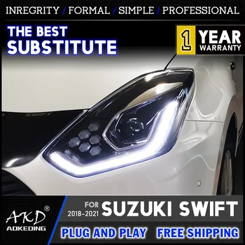 Prednja svjetla Za Suzuki Swift 2018-2020 Swift Glavu Svjetlo Za Maglu Dnevna Podvozje Svjetla DRL H7 LED Биксеноновая Žarulja Auto Pribor