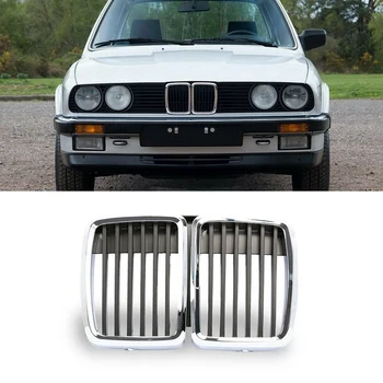 Prednji Poklopac Zatajenje Rešetka Roštilja Srednja Crna Kromirana za BMW E30 M3 Serije 3 1982-1991