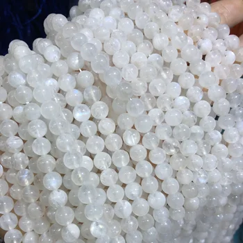 Prirodni Kamen Plavi Mesečev Kamen Okrugle Perle Slobodan Razuporne Perle za Izradu DIY Ogrlica Narukvica Nakit Pribor