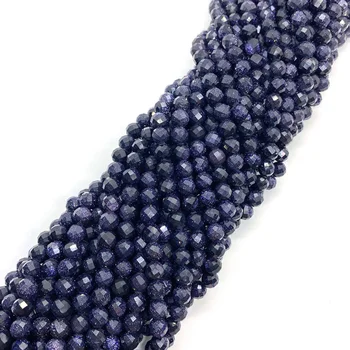 Prirodni Kamen Plavog Pješčenjaka Ogrlica Perla 6 mm Okrugli Mali Privjesci Perle za Izradu Nakita su Naušnice Narukvica DIY Pribor 38 cm