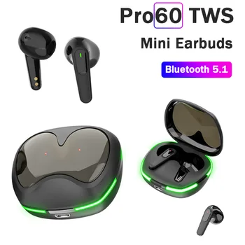 Pro60 TWS Fone Bluetooth 5,0 Slušalice su Bežične Slušalice Hi Fi Stereo Шумоподавляющая Sportski Slušalice sa Mikrofonom za Telefon