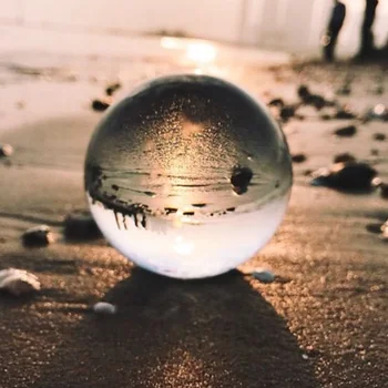 Prozirni Kristalnu Kuglu Prozirna Staklena Opseg Globus Objektiv Zdrav Loptu Rekvizite Za Snimanje Fotografija Ukras Kuće Sretan Duga Foto Kuglu