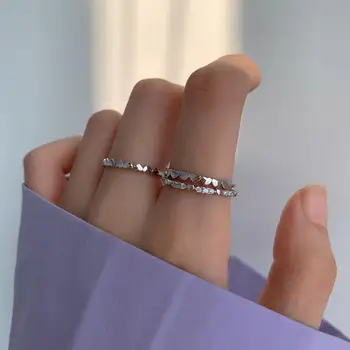 Prsten od Srebra S925 za Žene, Prsten na Kažiprst, Lijepo i Jednostavno Studentsko Prsten za Djevojčice, Nakit Veleprodaja