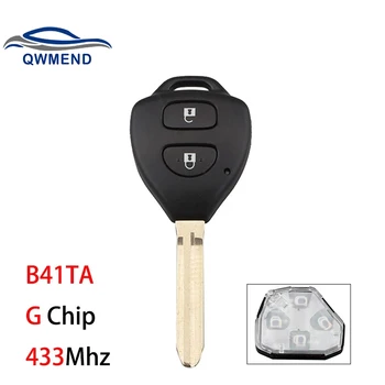 QWMEND B41TA za Toyota Key G Čip 2BUT Auto Daljinski Ključ za Toyota Hilux 2009-2015 Toyota Yaris 2011-2014 Pametan Automobilski Ključ 433 Mhz