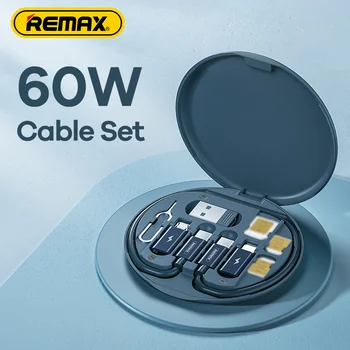 Remax PD 60 W 4в1 USB C Kabel NA USB Type C za Macbook iPhone Brzo Punjenje Kabel Za Prijenos Podataka Kabel Micro Lightning Komplet S Držačem Kutije