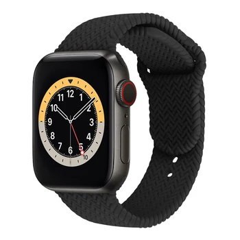 Remen Za Apple watch remen 44 mm 40 mm 45 mm 41 mm 38 mm 42 mm Pletena Silikonska narukvica pulseira correa iWatch series 7 3 4 5 JI 6