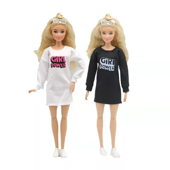 Riječ Ispis 1/6 BJD Doll Odjeću za Barbie Haljinu za Lutke Barbie, Odijevanje Odjeće Dugačka Košulja 11,5 