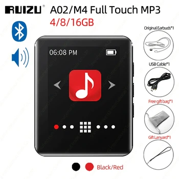 RUIZU M4 Zaslon Osjetljiv na dodir MP3 Player Sa Bluetooth Prijenosni Glazbeni Player Podrška Dinamika FM Radio, Ebook Rekorder Pedometar Video