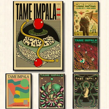 Ručno Impala Psihodelični Plakat Rock-grupa Kraft-Papir za Plakate Vintage Home Soba Caffe Bar Dekor Estetski Umjetnost Zidno Slikarstvo