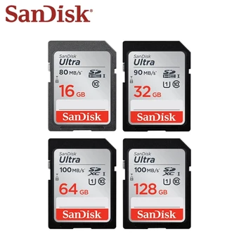 SanDisk Ultra SD Kartica Max 100 MB/s./s. 32 GB, 64 GB i 128 GB, SDHC i SDXC memorijske kartice Class10 memorijska Kartica Za Podršku Kamere Službena Provjera