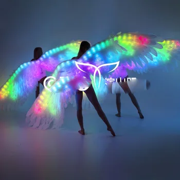 Scenski prikaz noćnog kluba događaj LED big wings GOGO show otvaranje plesa sjajni sjajni nekadašnji alpski park odjeće wings