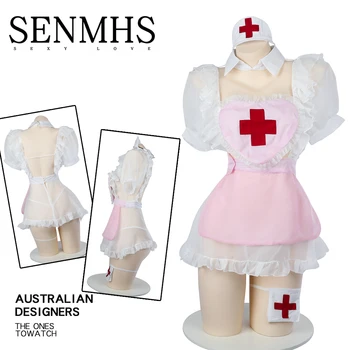 SENMHS Pink Lolita je Odlična medicinska Sestra Služavka Cosplay Кавайные Odijela Pidžama Seksualnu Strast Donje Rublje Dr. Odrasla Ženska Uniforma