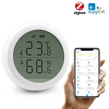 Senzor za temperaturu i vlagu pametne kuće eWeLink ZigBee s LCD zaslon radi sa hub Zigbee eWeLink Smart Home