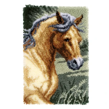 Setovi tapiserija kvaka kuka tepih setove s tiskanim konj platnu tepih vez kvaka kuka tepih, ručni rad gumb paket DIY tepiha