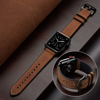 Silikon + Kožni Remen za apple watch band 44 mm 40 mm iwatch Band 38 mm 42 mm remen za sat narukvica Apple watch series 6 5 4 3 SE 2 1