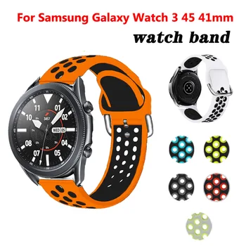 Silikon Originalni sportski Zamijeniti remen Za sat Galaxy watch active 2 smart remen Za Samsung Galaxy Watch 3 41 45 20 mm 22 mm