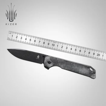 Sklopivi Nož Kizer V5458C1 Begleiter XL 2022 Nova Crna Olovka od Микарты sa Čeličnom Oštricom 154 cm Džepni Nož