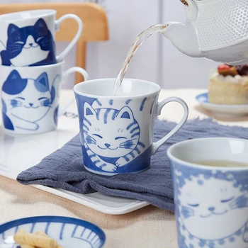 Slatka Mačka Šalice 260 ml Keramičke Mliječna Bubalo U Japanskom Stilu Kava Mirisne Čajne Šalice Vode Toplinu Kreativni Dar za Prijatelje