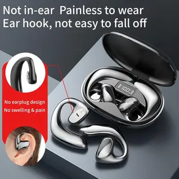 Slušalice s Koštane Vodljivosti Bežične Bluetooth Slušalice Uho Kuka Sportski Slušalice s osjetljivim na Dodir s Mikrofonom