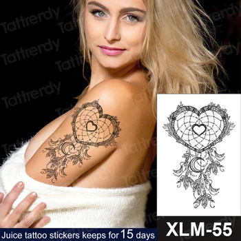 Sok Privremena Tetovaža Naljepnica Tijelo Obojena Ruka Cvijet Hvatačem Snova Ljubav Srce tetovaže mjesec lažne tetovaže dragon angel tetovaže djevojka