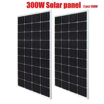 Solarni panel 150 W 300 W I 450 W Čvrste 18 U Uske Staklene Solarni Panel Snage Монокристаллическая Ćelija 12-24 U Punjač