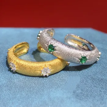 star dragulji donje zlatni prsten elegantan luksuzni poklon djevojci prsten na kažiprst винтажное придворное talijanski vještine sjajni nakit