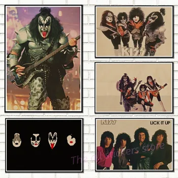 Starinski plakat Kiss band Kraft klasicni europska i američka glazbena ekipa zvijezda klasična dekorativna slikarstvo retro poster/6026