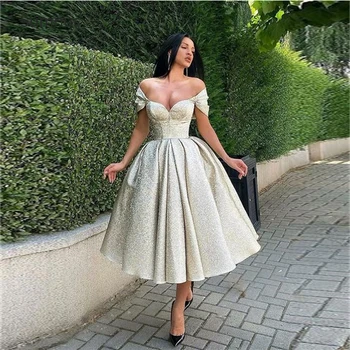 Sumnus 2022 Elegantna Haljina Princeze s Otvorenim Ramenima Za Prom Čaj Duljine Za Posebne Prigode Večernja Haljina Vestidos De Fiesta Novo