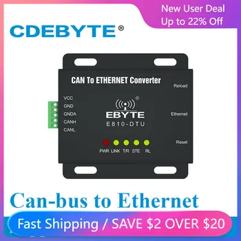 Sučelje CAN-BUS na Ethernet, RS485 CDEBYTE E810-DTU (CAN-ETH) Obostrani utičnica Transparentan prijenos Bežični modem IoT TCP/UDP