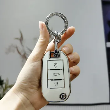 Torbica za ključeve, s gornjim poklopcem od TPU s Брелоком za 3008 Peugeot 208 308 i 508 408 2008 307 4008 za Citroen C4 C3 C6 CACTUS C8
