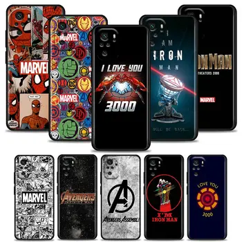 Torbica za telefon sa LOGOM Marvel Iron Man za Redmi Note 7 8 8T 9 9S 9T 10 11 11S 11E Pro plus 4G 5G Silikonska Torbica BANDAI