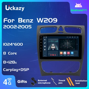 Uckazy 2 Din Android 11 Auto Radio Za W203 Mercedes Benz Vito W639 W168 Vaneo Clk W209 W210 M/ML Multimedija Audio Stereo RDS 4G