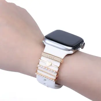Ukras Za Apple watch band 7 Ukrasni Privjesci dijamantni Nakit iWatch/Galaxy watch 5/4/3 Narukvica silikon Remen Pribor