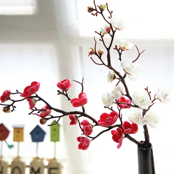 Umjetna Svila Cvijeće Japanska Šljiva Procvata Trešnja Umjetno Cvijeće flores Grane Stabla Sakura Svadbena Dekoracija Za Dom A6940