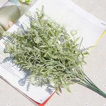 umjetno cvijeće plastične ostavlja bijeli pamučni prah hipokampus trava lažni biljke vjenčanje dekoracije kuće sastav pribor