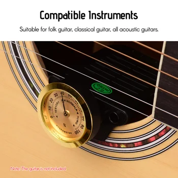 Univerzalni Gitaru Ovlaživač Prijenosni Hygrometer ABS + Metalni Materijal za Narodne Gitara, Klasična Gitara Sve Akustične Gitare