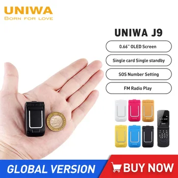 UNIWA J9 Super Mini Flip Mobilni Telefoni 2G S Jedne Mikro Kartice Mobilni telefon je Preklopni Tipku za Bežičnu Bluetooth dial-up Čarobni Glas