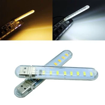 USB Led Lampa Mini Prijenosni Svijetle Polica zidna Lampa Sa 8 Led-Lampa Za Čitanje Za Power Bank PC Laptop Luminaria Hitne noćna Svjetla