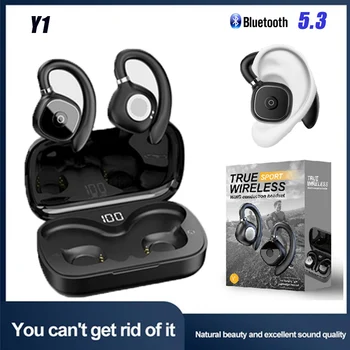 V5.3 Vodootporne Slušalice Bluetooth Slušalice za telefoniranje bez korištenja ruku bežična slušalica je Poslovanje Sportske Uho Kuke Glazbena Slušalice sa Mikrofonom