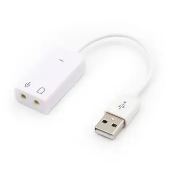 Vanjska Zvučna Kartica USB 7,1 Adapter USB na 3D Virtualni Zvuk Audio Slušalice Mikrofon od 3,5 mm Priključak Za Prijenosna RAČUNALA Laptop