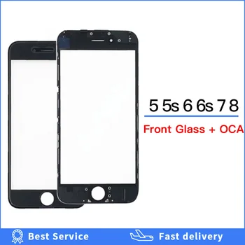 Vanjsko staklo Za iPhone 5s 5 6 6s plus 7 8 rezervni Dijelovi Za Popravak Ekrana prednje Staklo Prednji Okvir Zaslona + Okvir s Vrućim Ljepilom + OSA