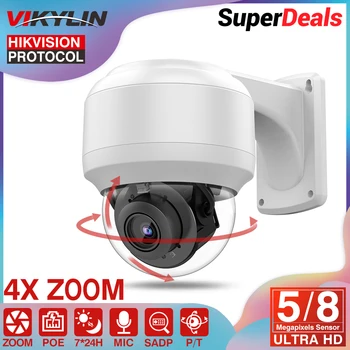 VIKYLIN 8MP 4K PTZ IP kamera PoE 2,8-12 mm Af 4X Zoom Otkrivanje 5MP 2K MIKROFON IPC Kompatibilna s Hikvision Dome Kamere Sigurnost