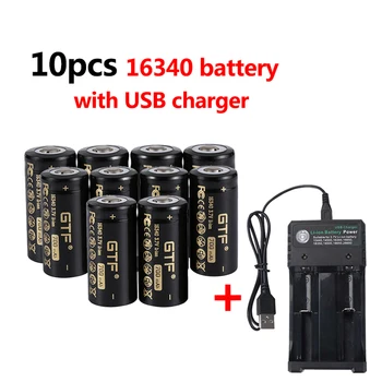 Visoka kvaliteta CR123 16340 Baterija 3,7 700 mah CR123A Li-ion Punjiva Baterija za Led Svjetiljka + 16340 18650 Mobitel USB Punjač
