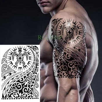 Vodootporno Privremeni Tattoo Naljepnice na Tijelo Plemenski Totem Lažnih Tetovaža Flash Tetovaža Stražnja Noga Ruka trbuh velike veličine za Žene i Muškarce, djevojčice