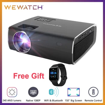 WEWATCH V56 Native 1080P Full HD kino projektor WiFi, Bluetooth, Ugrađeni Zvučnik video Projektor za Filmove na Otvorenom Kućno Kino